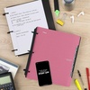 image:imageFive Star Flex Refillable Notebook  Study App 15 Inch ORings Binder with Pockets Tabs and Dividers 300 Sheet Capacity Includes 80 Sheets 85 x 11 College Ruled Paper Prom Pink 293240RProm Pink