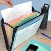 image:imageFive Star Expanding File Organizer  Study App 7Pocket Accordian File Organizer Zipper Closure Holds 812 x 11 Paper Prom Pink 350099RBlue
