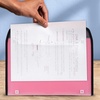 image:imageFive Star Expanding File Organizer  Study App 7Pocket Accordian File Organizer Zipper Closure Holds 812 x 11 Paper Prom Pink 350099RProm Pink