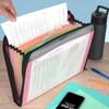 image:imageFive Star Expanding File Organizer  Study App 7Pocket Accordian File Organizer Zipper Closure Holds 812 x 11 Paper Prom Pink 350099RProm Pink