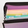 image:imageFive Star Expanding File Organizer  Study App 7Pocket Accordian File Organizer Zipper Closure Holds 812 x 11 Paper Prom Pink 350099RPurple