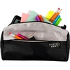 image:imageFive Star Pencil Pouch 9Pocket Zipper Storage Organizer Case for Office Supplies Earbuds Chargers Cables Makeup TanBlue 505600CBlackGrey