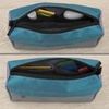 image:imageFive Star Pencil Pouch 9Pocket Zipper Storage Organizer Case for Office Supplies Earbuds Chargers Cables Makeup TanBlue 505600CGrayTeal