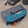 image:imageFive Star Pencil Pouch 9Pocket Zipper Storage Organizer Case for Office Supplies Earbuds Chargers Cables Makeup TanBlue 505600CGrayTeal