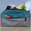 image:imageFive Star Pencil Pouch 9Pocket Zipper Storage Organizer Case for Office Supplies Earbuds Chargers Cables Makeup TanBlue 505600CGrayTeal