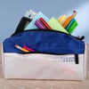 image:imageFive Star Pencil Pouch 9Pocket Zipper Storage Organizer Case for Office Supplies Earbuds Chargers Cables Makeup TanBlue 505600CTanBlue