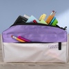 image:imageFive Star Pencil Pouch 9Pocket Zipper Storage Organizer Case for Office Supplies Earbuds Chargers Cables Makeup TanBlue 505600CTanPurple