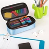 image:imageFive Star Pencil Pouch Zipper HighCapacity Storage Organizer Case for Office Supplies Earbuds Chargers Cables Makeup TanPink 500212CBlueDenim