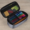 image:imageFive Star Pencil Pouch Zipper HighCapacity Storage Organizer Case for Office Supplies Earbuds Chargers Cables Makeup TanPink 500212CGrayTeal