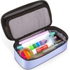 image:imageFive Star Pencil Pouch Zipper HighCapacity Storage Organizer Case for Office Supplies Earbuds Chargers Cables Makeup TanPink 500212CLilacBerry