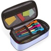 image:imageFive Star Pencil Pouch Zipper HighCapacity Storage Organizer Case for Office Supplies Earbuds Chargers Cables Makeup TanPink 500212CLilacBerry