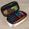 image:imageFive Star Pencil Pouch Zipper HighCapacity Storage Organizer Case for Office Supplies Earbuds Chargers Cables Makeup TanPink 500212CTanBlue