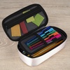 image:imageFive Star Pencil Pouch Zipper HighCapacity Storage Organizer Case for Office Supplies Earbuds Chargers Cables Makeup TanPink 500212CTanPink