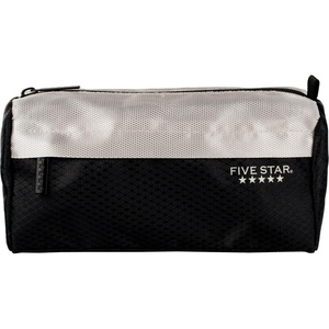 image:imageFive Star Pencil Pouch 9Pocket Zipper Storage Organizer Case for Office Supplies Earbuds Chargers Cables Makeup TanBlue 505600CBlackGrey
