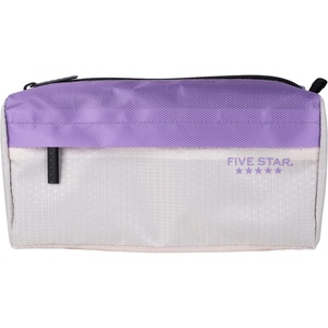 image:imageFive Star Pencil Pouch 9Pocket Zipper Storage Organizer Case for Office Supplies Earbuds Chargers Cables Makeup TanBlue 505600CTanPurple