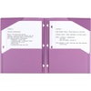 image:imageFive Star 2Pocket Folder Plastic Folder with StayPut Tabs Fits 3Ring Binder Holds 812 x 11 Paper Prom Pink 333420RAmethyst Purple