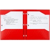 image:imageFive Star 2Pocket Folder Plastic Folder with StayPut Tabs Fits 3Ring Binder Holds 812 x 11 Paper Prom Pink 333420RFire Red