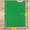 image:imageFive Star 2Pocket Folder Plastic Folder with StayPut Tabs Fits 3Ring Binder Holds 812 x 11 Paper Prom Pink 333420RForest Green