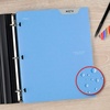 image:imageFive Star 2Pocket Folder Plastic Folder with StayPut Tabs Fits 3Ring Binder Holds 812 x 11 Paper Prom Pink 333420RPacific Blue
