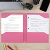 image:imageFive Star 2Pocket Folder Plastic Folder with StayPut Tabs Fits 3Ring Binder Holds 812 x 11 Paper Prom Pink 333420RProm Pink