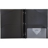 image:imageFive Star 2Pocket Folder Plastic Folder with StayPut Tabs and Prong Fasteners Holds 812 x 11 Paper Solar Orange 340300NBlack