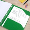 image:imageFive Star 2Pocket Folder Plastic Folder with StayPut Tabs and Prong Fasteners Holds 812 x 11 Paper Solar Orange 340300NGreen
