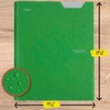 image:imageFive Star 2Pocket Folder Plastic Folder with StayPut Tabs and Prong Fasteners Holds 812 x 11 Paper Solar Orange 340300NGreen