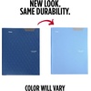 image:imageFive Star 2Pocket Folder Plastic Folder with StayPut Tabs and Prong Fasteners Holds 812 x 11 Paper Solar Orange 340300NPacific Blue
