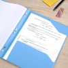 image:imageFive Star 2Pocket Folder Plastic Folder with StayPut Tabs and Prong Fasteners Holds 812 x 11 Paper Solar Orange 340300NPacific Blue