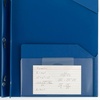 image:imageFive Star 2Pocket Folder Plastic Folder with StayPut Tabs and Prong Fasteners Holds 812 x 11 Paper Solar Orange 340300NPacific Blue