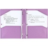 image:imageFive Star 2Pocket Folder Plastic Folder with StayPut Tabs and Prong Fasteners Holds 812 x 11 Paper Solar Orange 340300NPurple