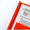 image:imageFive Star 2Pocket Folder Plastic Folder with StayPut Tabs and Prong Fasteners Holds 812 x 11 Paper Solar Orange 340300NRed