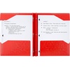 image:imageFive Star 2Pocket Folder Plastic Folder with StayPut Tabs and Prong Fasteners Holds 812 x 11 Paper Solar Orange 340300NRed