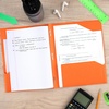 image:imageFive Star 2Pocket Folder Plastic Folder with StayPut Tabs and Prong Fasteners Holds 812 x 11 Paper Solar Orange 340300NSolar Orange