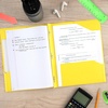 image:imageFive Star 2Pocket Folder Plastic Folder with StayPut Tabs and Prong Fasteners Holds 812 x 11 Paper Solar Orange 340300NVivid Yellow