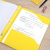 image:imageFive Star 2Pocket Folder Plastic Folder with StayPut Tabs and Prong Fasteners Holds 812 x 11 Paper Solar Orange 340300NVivid Yellow