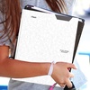 image:imageFive Star 2Pocket Folder Plastic Folder with StayPut Tabs and Prong Fasteners Holds 812 x 11 Paper Solar Orange 340300NWhite