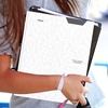 image:imageFive Star 2Pocket Folder Plastic Folder with StayPut Tabs and Prong Fasteners Holds 812 x 11 Paper Solar Orange 340300NWhite