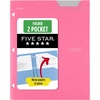 image:imageFive Star 2Pocket Folder Plastic Folder with StayPut Tabs Fits 3Ring Binder Holds 812 x 11 Paper Prom Pink 333420RProm Pink