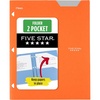 image:imageFive Star 2Pocket Folder Plastic Folder with StayPut Tabs Fits 3Ring Binder Holds 812 x 11 Paper Prom Pink 333420RSolar Orange