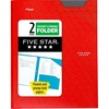 image:imageFive Star 2Pocket Folder Plastic Folder with StayPut Tabs and Prong Fasteners Holds 812 x 11 Paper Solar Orange 340300NRed