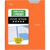 image:imageFive Star 2Pocket Folder Plastic Folder with StayPut Tabs and Prong Fasteners Holds 812 x 11 Paper Solar Orange 340300NSolar Orange